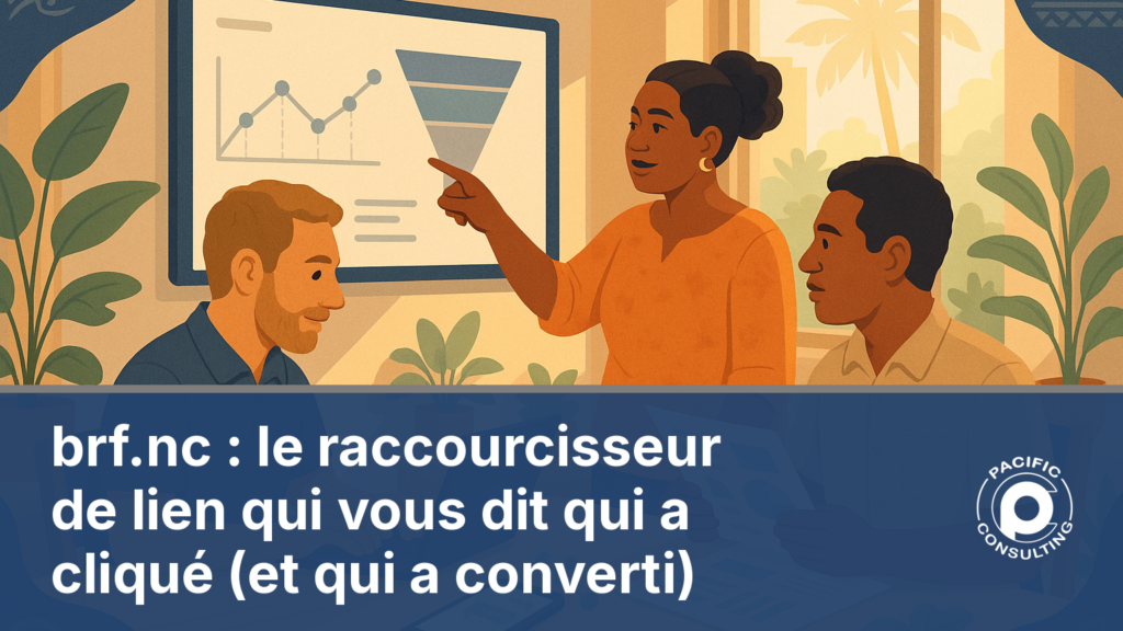 Illustration d'une equipe suivant les clics d'une campagne SMS sur un tableau de bord en Nouvelle-Caledonie